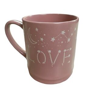 Stay Wild Moon/Stars LOVE Ceramic Mug Graphic Pink Blush/White 18 oz